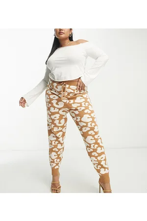 Never Fully Dressed Joggers in maglia leopardata in coordinato
