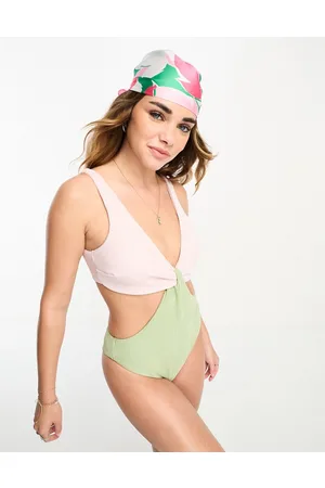 VERO MODA Costume con cut-out stropicciato lilla e salvia