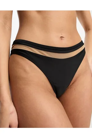 Hunkemöller Belize - Slip bikini neri sgambati in rete