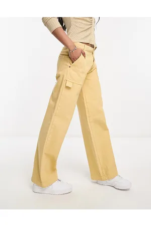 Wåven Rosco - Jeans cargo color sabbia liscio