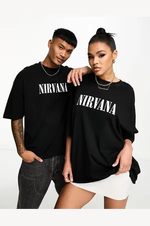 ASOS T-shirt unisex oversize nera con stampa "Nirvana"