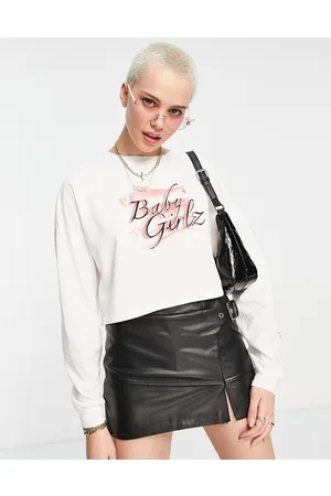 Zemeta T-shirt corta a maniche lunghe con grafica "Baby Girl" rétro anni 