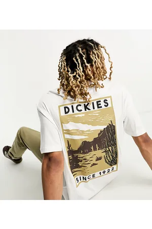 Dickies T-shirt bianca con stampa "North Plains Mountain" sul retro