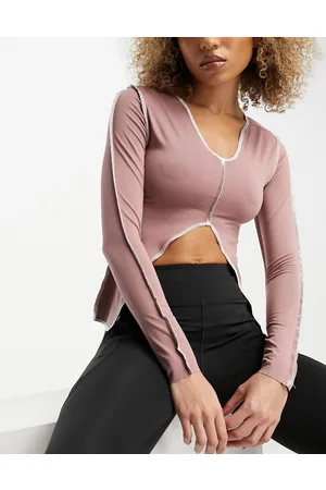 Love & Other Things Top sportivo con finiture a contrasto e cut-out