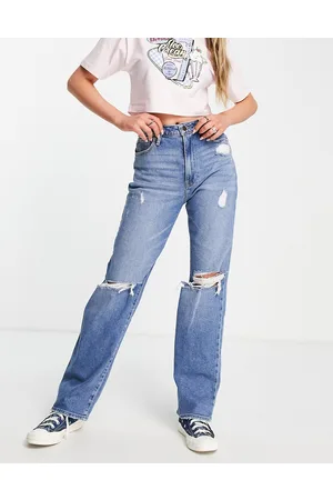 Hollister Jeans a lavaggio medio con strappi al ginocchio