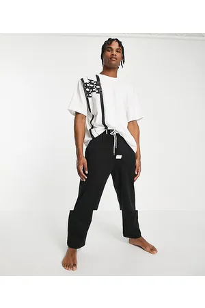 House of Holland Set da casa con t-shirt e joggers bianco e