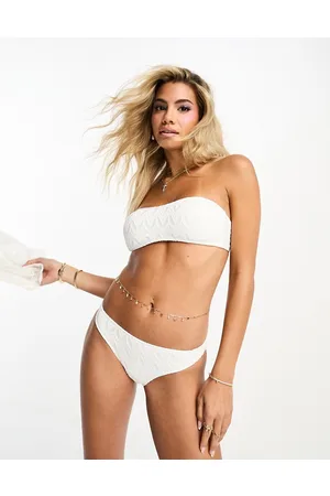 Miss Selfridge Slip bikini bianchi all