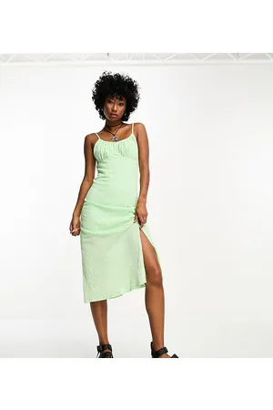 ONLY Esclusiva - Vestito midi a fiori con spacco laterale