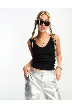 Weekday Neat - Top senza maniche con scollo a V