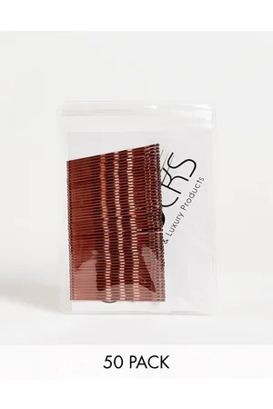 Easilocks Confezione da 50 mollette marroni per capelli