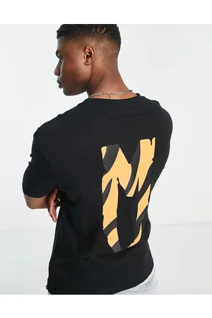 Marbek T-shirt nera con stampa tigrata sul retro