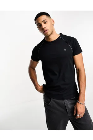 French Connection T-shirt con maniche raglan e profili a contrasto