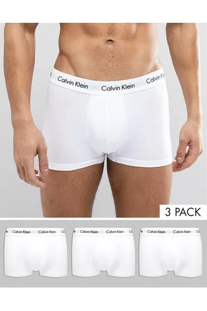 Calvin Klein Cotton Stretch - Confezione da 3 boxer aderenti vita bassa bianchi
