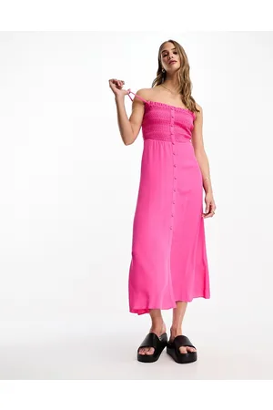 Whistles Gracia - Vestito midi punto smock acceso