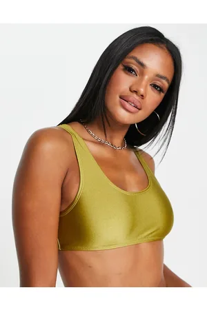 NA-KD Top bikini oliva lucido