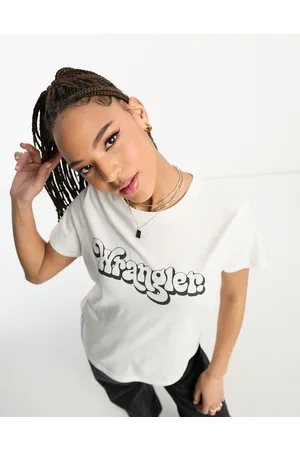 Wrangler T-shirt regular fit con logo bianca
