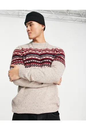 Fat Moose Maglione lavorato color pietra