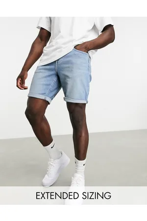 ASOS Pantaloncini di jeans slim lunghezza media lavaggio medio