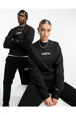 Champion Felpa unisex con logo piccolo nera
