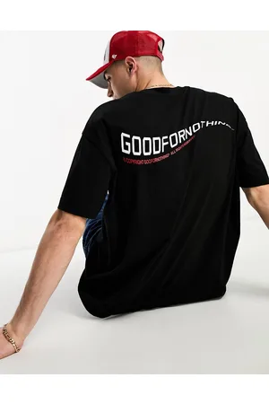 Good For Nothing T-shirt oversize nera con logo sul retro