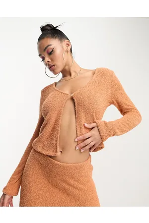 Something New X Klara Hellqvist - Cardigan morbido color ruggine in coordinato