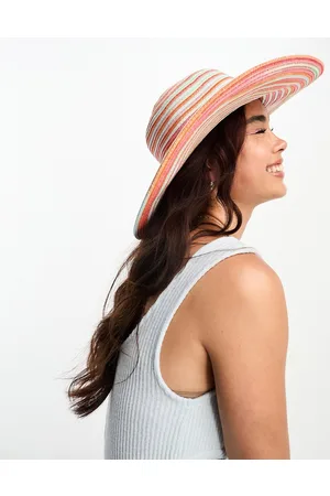 Pieces® Cappello da sole in paglia a righe