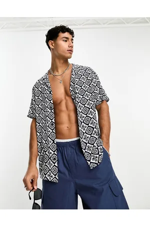 New Look Camicia con rever e stampa fantasia geometrica