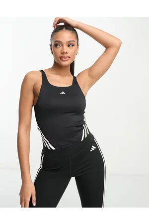 adidas Adidas - Train Icons - Top senza maniche nero con 3 strisce