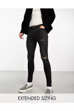 ASOS Jeans super skinny ed elasticizzati slavato con strappi