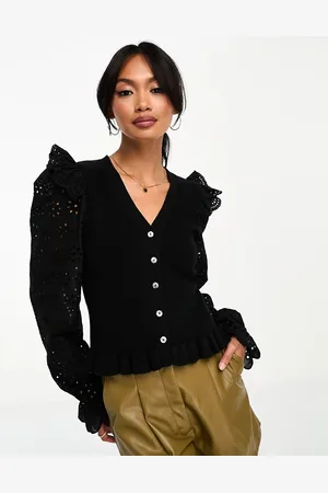 Y.A.S Cardigan con maniche in pizzo sangallo