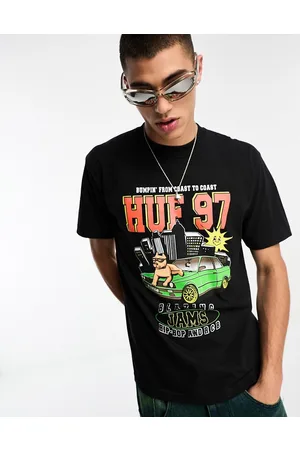 Huf Blazing Jam - T-shirt a maniche corte nera con stampa sul petto
