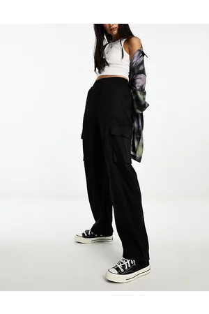 ONLY Pantaloni cargo neri a fondo ampio