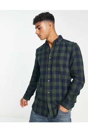 French Connection Camicia scuro a maniche lunghe in flanella a quadri