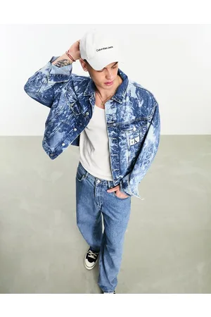 Calvin Klein Giacca di jeans squadrata oversize lavaggio medio tinto