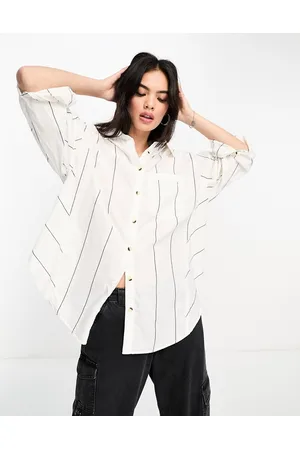 Free People Happy Hour - Camicia color avorio a righe