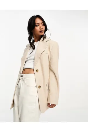 ASOS Blazer serafino oversize in twill color avena