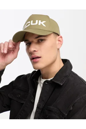 French Connection FCUK - Cappellino kaki chiaro con logo