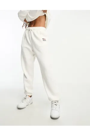 Ralph Lauren Joggers crema con logo a bandiera in coordinato