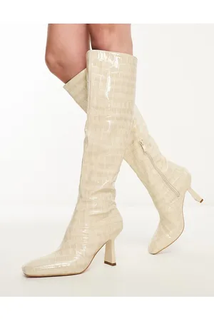 SIMMI Shoes Simmi London - Benedict - Stivali al ginocchio con tacco sporco pitonati