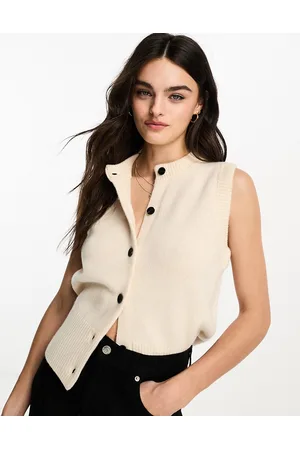 In wear InWear - Pethra - Canotta in maglia color crema con bottoni