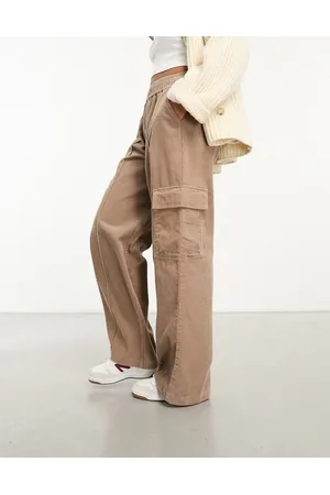 ASOS Pantaloni cargo in velluto a coste color biscotto