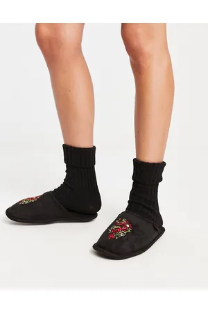 ED HARDY Bianca - Pantofole a sabot nere
