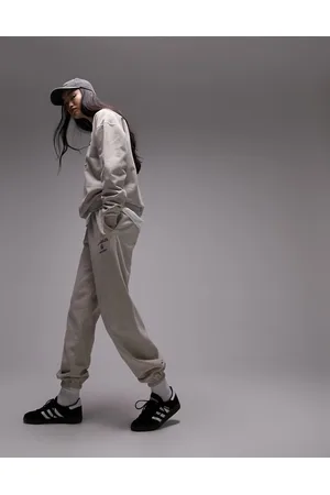 Topshop Joggers oversize color pietra lavaggio spray con polsino e stampa Los Angeles vintage in coordinato