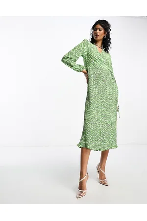 Y.A.S Vestito midi con stampa astratta e gonna a pieghe