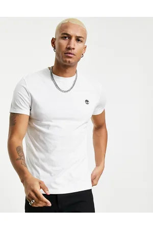 Timberland Dunstan River - T-shirt bianca con logo a sinistra sul petto