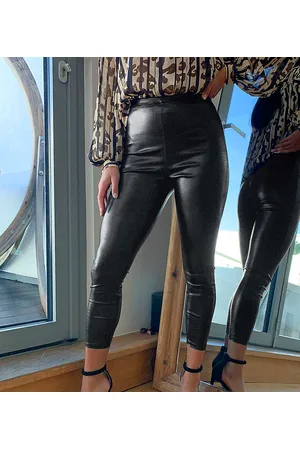 ASOS ASOS DESIGN Petite - Leggings in pelle sintetica effetto coccodrillo