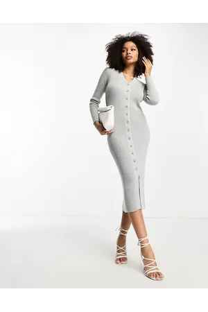 Glamorous Vestito stile cardigan a coste con bottoni