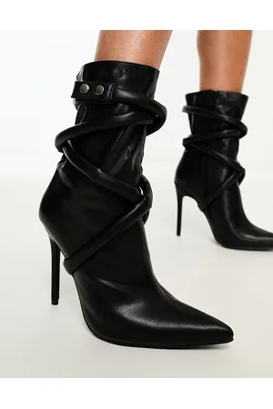 SIMMI Shoes Simmi London - Alps - Stivaletti neri con tacco e fascette
