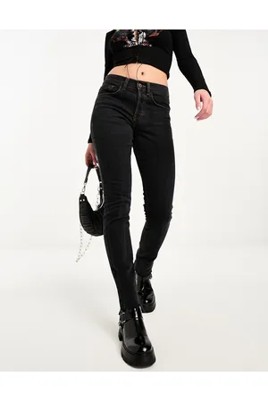 COLLUSION X001 - Jeans skinny con vita medio alta slavato con orlo grezzo