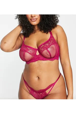 Dorina Curve - Desiree - Reggiseno in pizzo non imbottito, colore fucsia